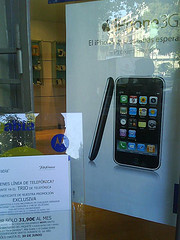 iPhone 3G anunciado en las tiendas Movistar de Valencia